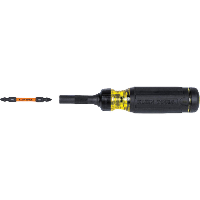 15-in-1 Ratcheting Impact-Rated Multi-Bit Torsion Zone Screwdriver, 9-1/2" L, Cushion Grip Handle