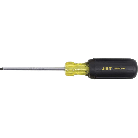 JKSR-2 Square Screwdriver, #2 Tip, Round, 4" L, Cushion Grip Handle