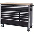 HDRC5212 HD Series Roller Cabinet, 12 Drawers, 51-1/4" W x 21" D x 40-3/10" H, Black