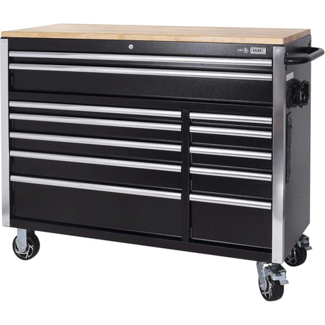HDRC5212 HD Series Roller Cabinet, 12 Drawers, 51-1/4" W x 21" D x 40-3/10" H, Black
