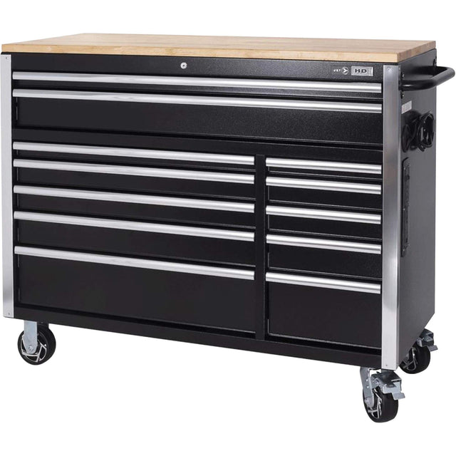 HDRC5212 HD Series Roller Cabinet, 12 Drawers, 51-1/4" W x 21" D x 40-3/10" H, Black