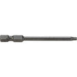 Torx Power Drive Bit, T-10 Tip, 1/4" Drive Size, 6" Length