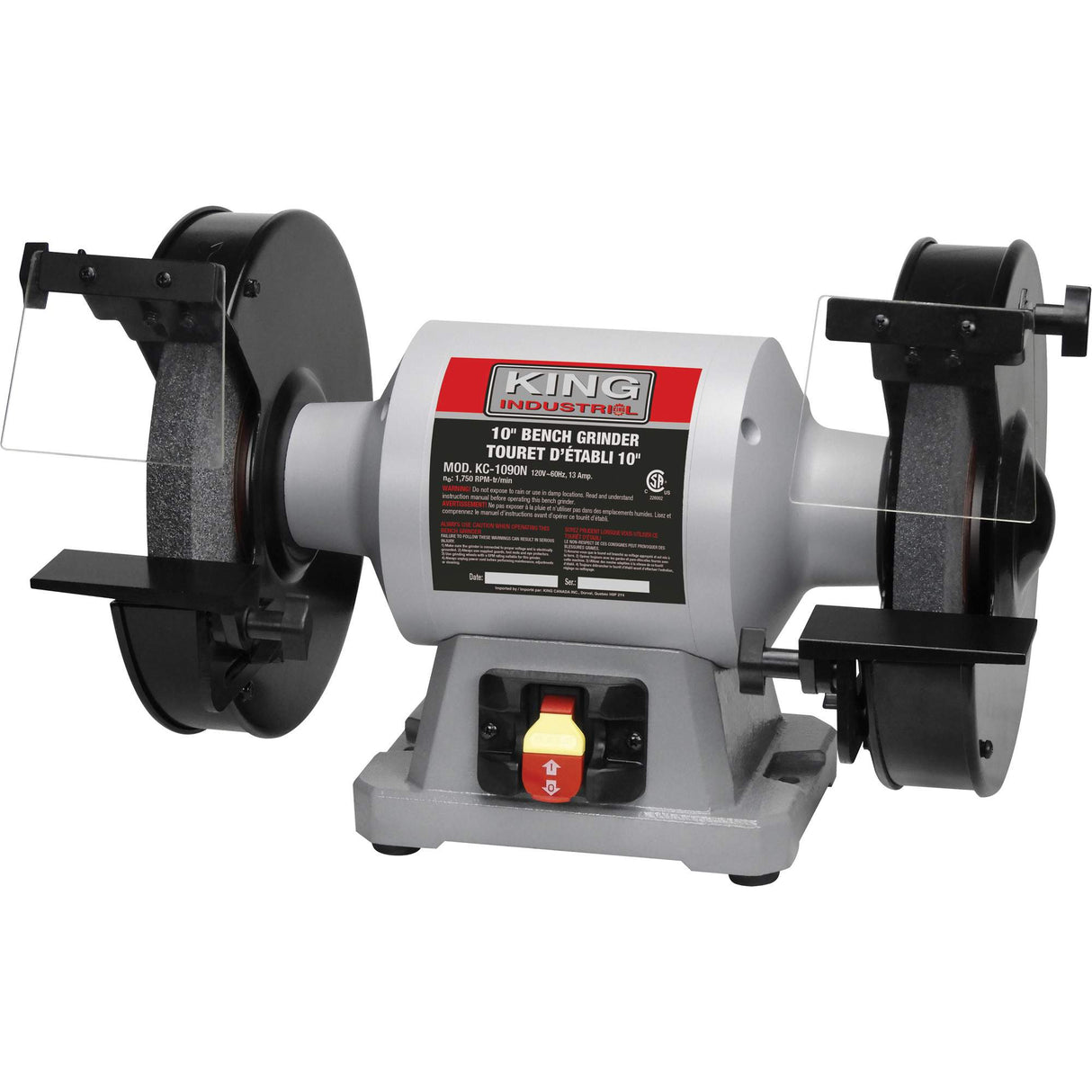 Bench Grinder, 10" Wheel Diameter, 1-1/2 HP, 1750 RPM
