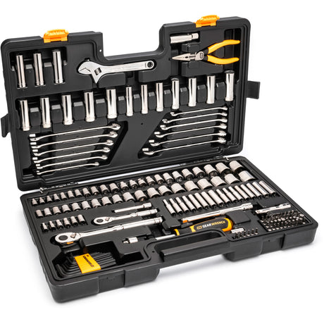 1/4" & 3/8" Drive 72-Tooth, 6-Point Professional Tool Set, 168 Pieces