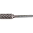 Double Cut Cylindrical Carbide Burr, SA, 1/8" Dia., 1/8" Shank, 9/16" Depth of Cut