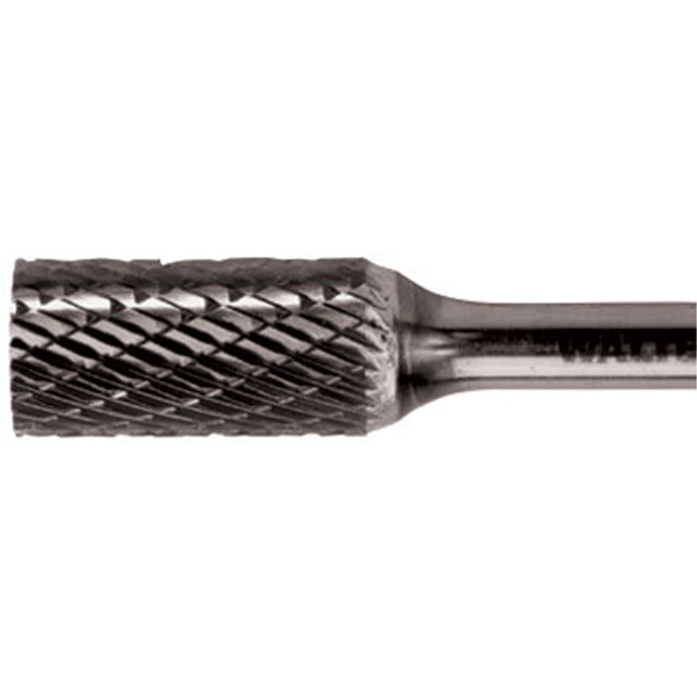 Double Cut Cylindrical Carbide Burr, 3/8" Dia., 1/4" Shank, 3/4" Depth of Cut