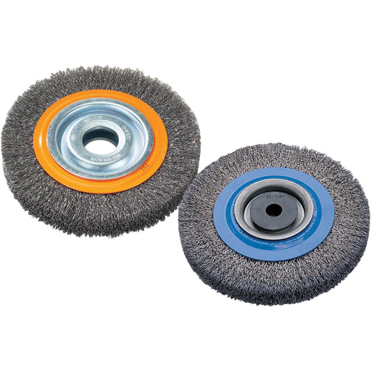 Wire Wheel Brush, 4" Dia., 0.118" Fill, 1/2" Arbor