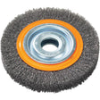 Wire Wheel Brush, 7" Dia., 0.118" Fill, 1-1/4" Arbor