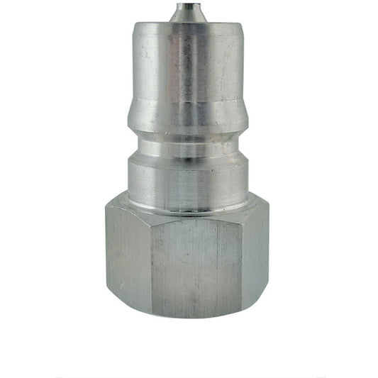 Hydraulic Quick Coupler - Plug, Stainless Steel, 1/2" Dia.