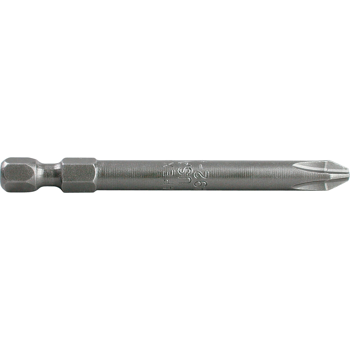 1/4" Phillips Power Drives, Phillips, #4 Tip, 1/4" Drive Size, 1-15/16" Length