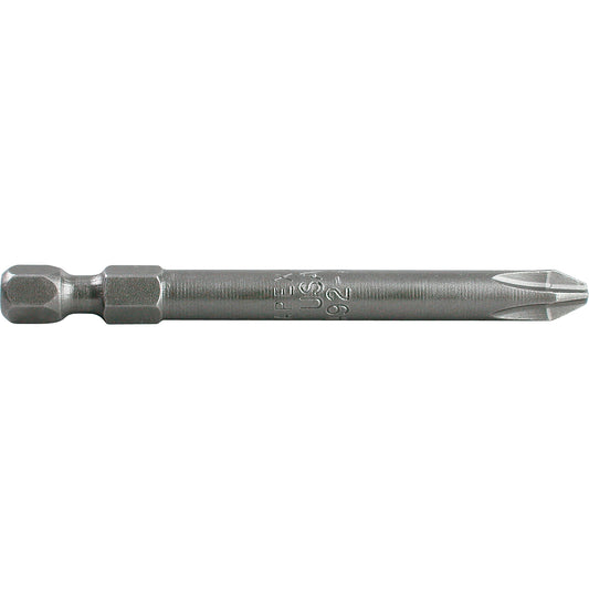 1/4" Phillips Power Drives, Phillips, #4 Tip, 1/4" Drive Size, 1-15/16" Length