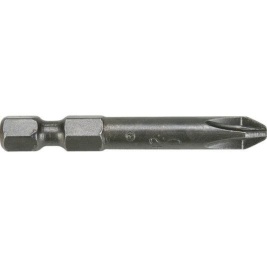 1/4" Posidriv® Power Drive Bits, Pozidriv, #2 Tip, 1/4" Drive Size, 1-15/16" Length