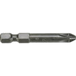 1/4" Posidriv® Power Drive Bits, Pozidriv, #1 Tip, 1/4" Drive Size, 6" Length