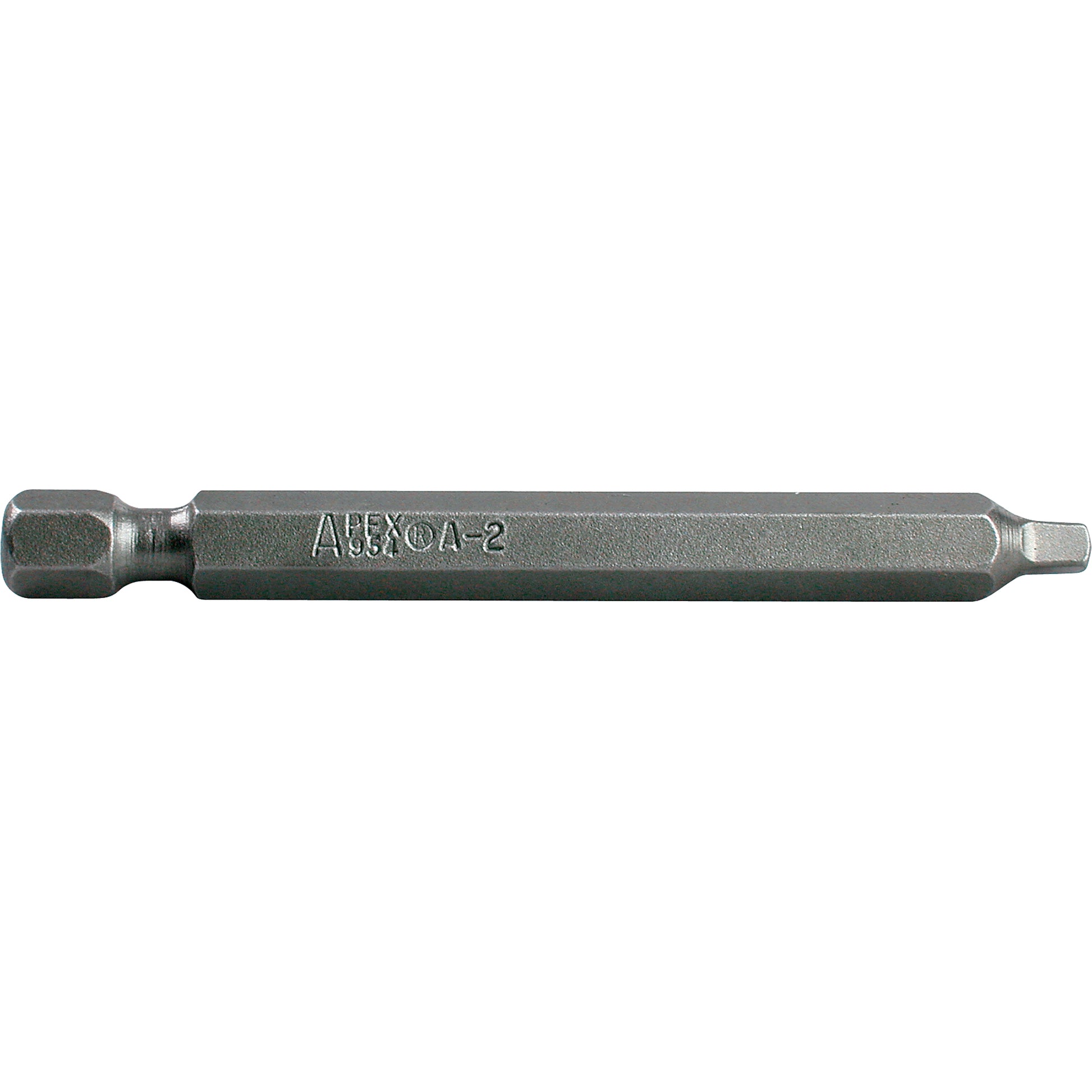 1/4" Square Recess Power Bits, Square, #0 Tip, 1/4" Drive Size, 2-3/4" Length