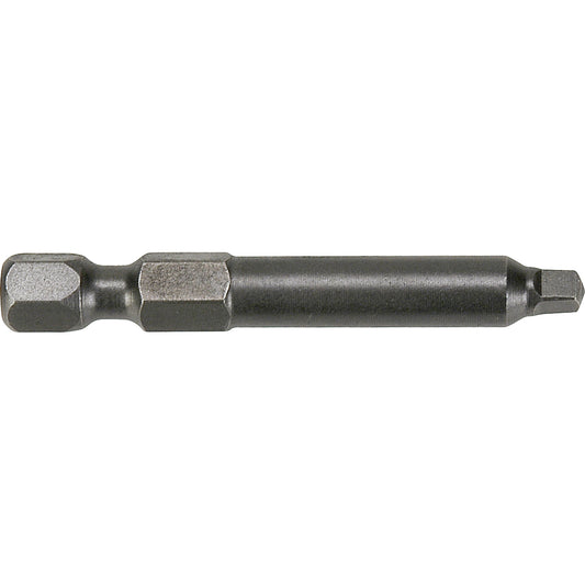 1/4" Square Recess Turned Body Power Bits, Square, #2 Tip, 1/4" Drive Size, 3-1/2" Length