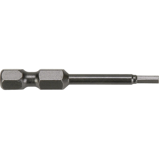 1/4" Sae Hex Power Bits, Hex, 3/16" Tip, 1/4" Drive Size, 1-15/16" Length