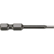 1/4" Sae Hex Power Bits, Hex, 9/64" Tip, 1/4" Drive Size, 4" Length