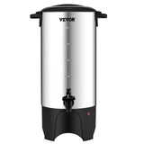 VEVOR Commercial Coffee Urn, 50 Cups Stainless Steel Large Coffee Dispenser, 1000W 110V Electric Coffee Maker Urn For Quick Brewing, Hot Water Urn with Detachable Power Cord for Easy Cleaning, Silver VEVOR