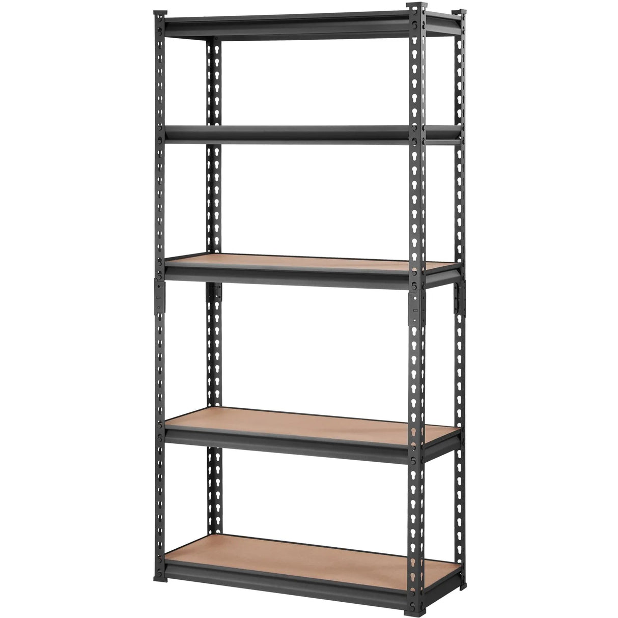 VEVOR Storage Shelving Unit, 5-Tier Adjustable, 2000 lbs Capacity, Heavy Duty Garage Shelves Metal Organizer Utility Rack, Black, 30" L x 12" W x 60" H for Kitchen Pantry Basement Bathroom Laundry VEVOR
