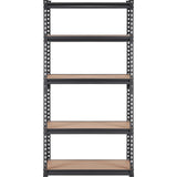 VEVOR Storage Shelving Unit, 5-Tier Adjustable, 2000 lbs Capacity, Heavy Duty Garage Shelves Metal Organizer Utility Rack, Black, 30" L x 12" W x 60" H for Kitchen Pantry Basement Bathroom Laundry VEVOR