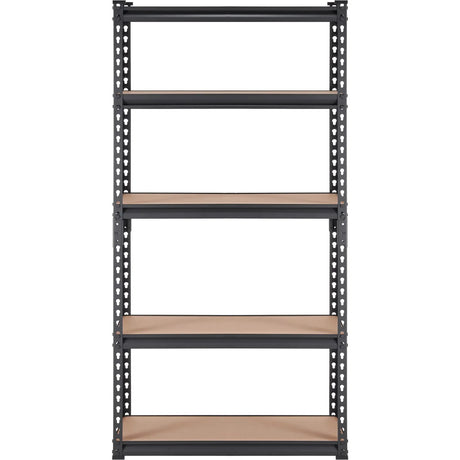 VEVOR Storage Shelving Unit, 5-Tier Adjustable, 2000 lbs Capacity, Heavy Duty Garage Shelves Metal Organizer Utility Rack, Black, 30" L x 12" W x 60" H for Kitchen Pantry Basement Bathroom Laundry VEVOR
