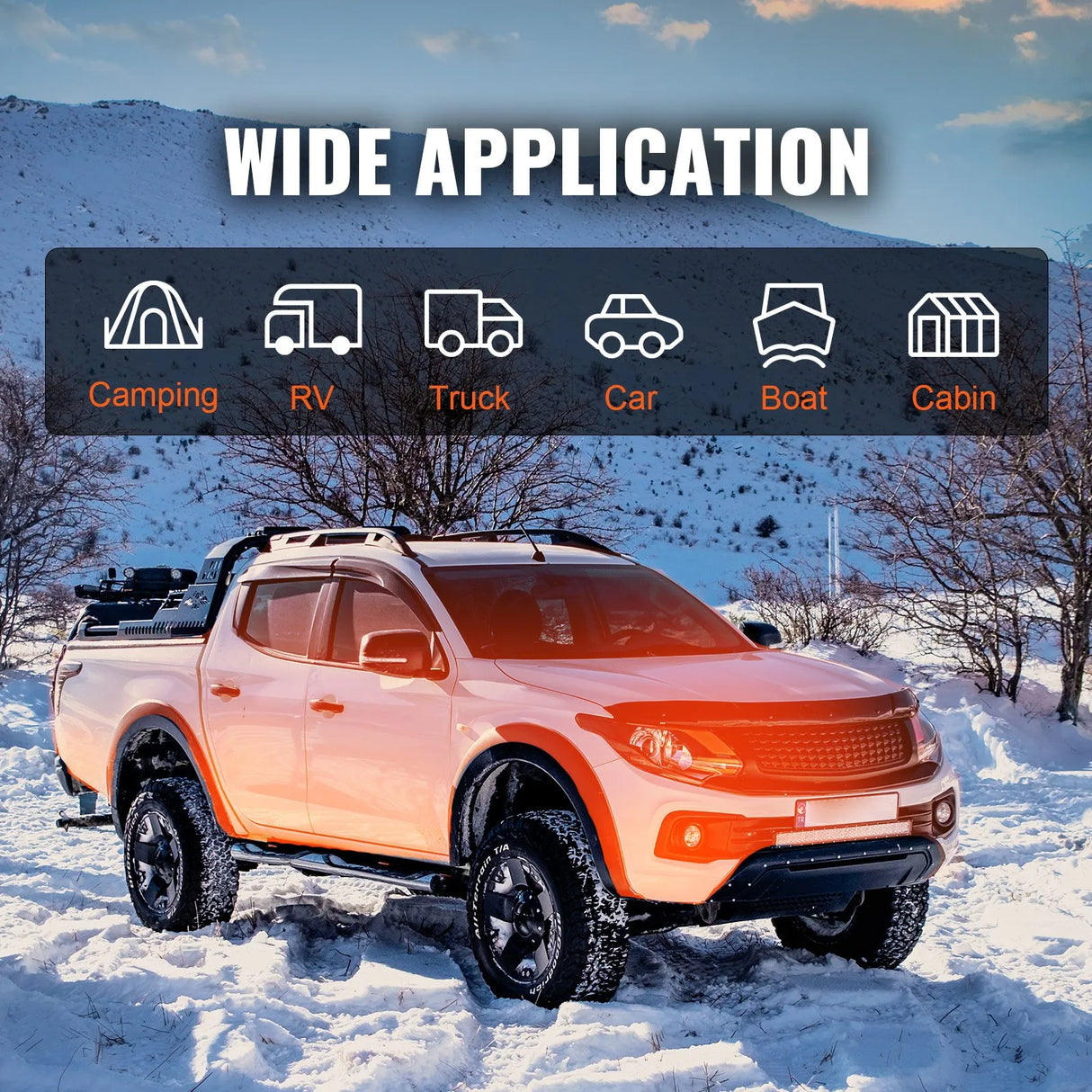 VEVOR 8 KW Diesel Air Heater, Bluetooth App Control All-on-one Diesel Heater with Automatic Altitude Adjustment, Remote Control and LCD, Portable Parking Heater for RV Trailer Camper Van Boat Vevor