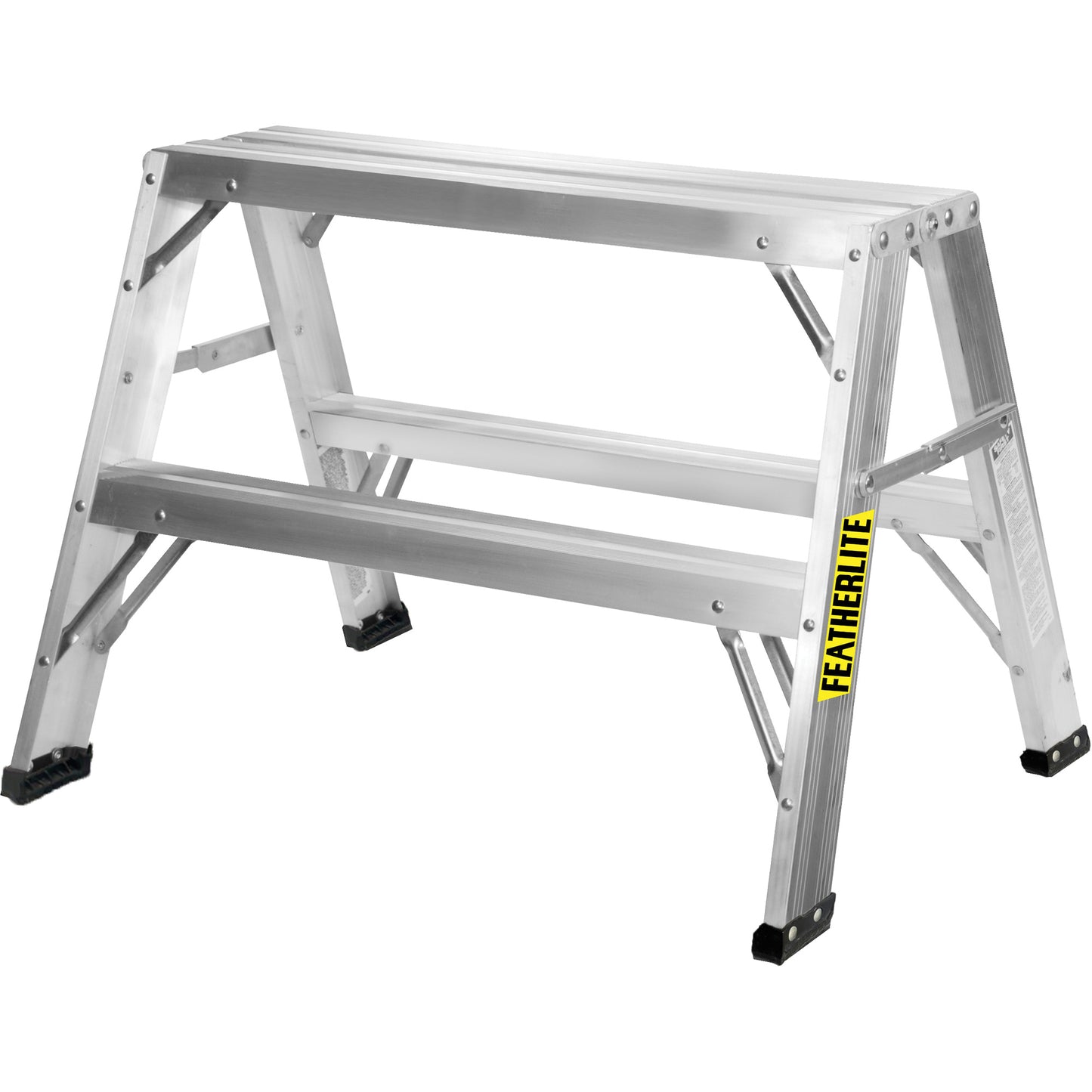 Industrial-Duty Sawhorse, 2' H x 31.9375" W x 23.50" D, 300 lbs. Capacity, Aluminum