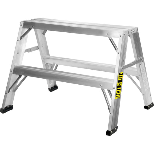 Industrial-Duty Sawhorse, 2' H x 31.9375" W x 23.50" D, 300 lbs. Capacity, Aluminum