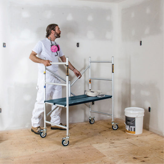Mobile Work Scaffolding - Mini™ Scaffoldings, Aluminum Frame, 42" D x 48-1/2" H