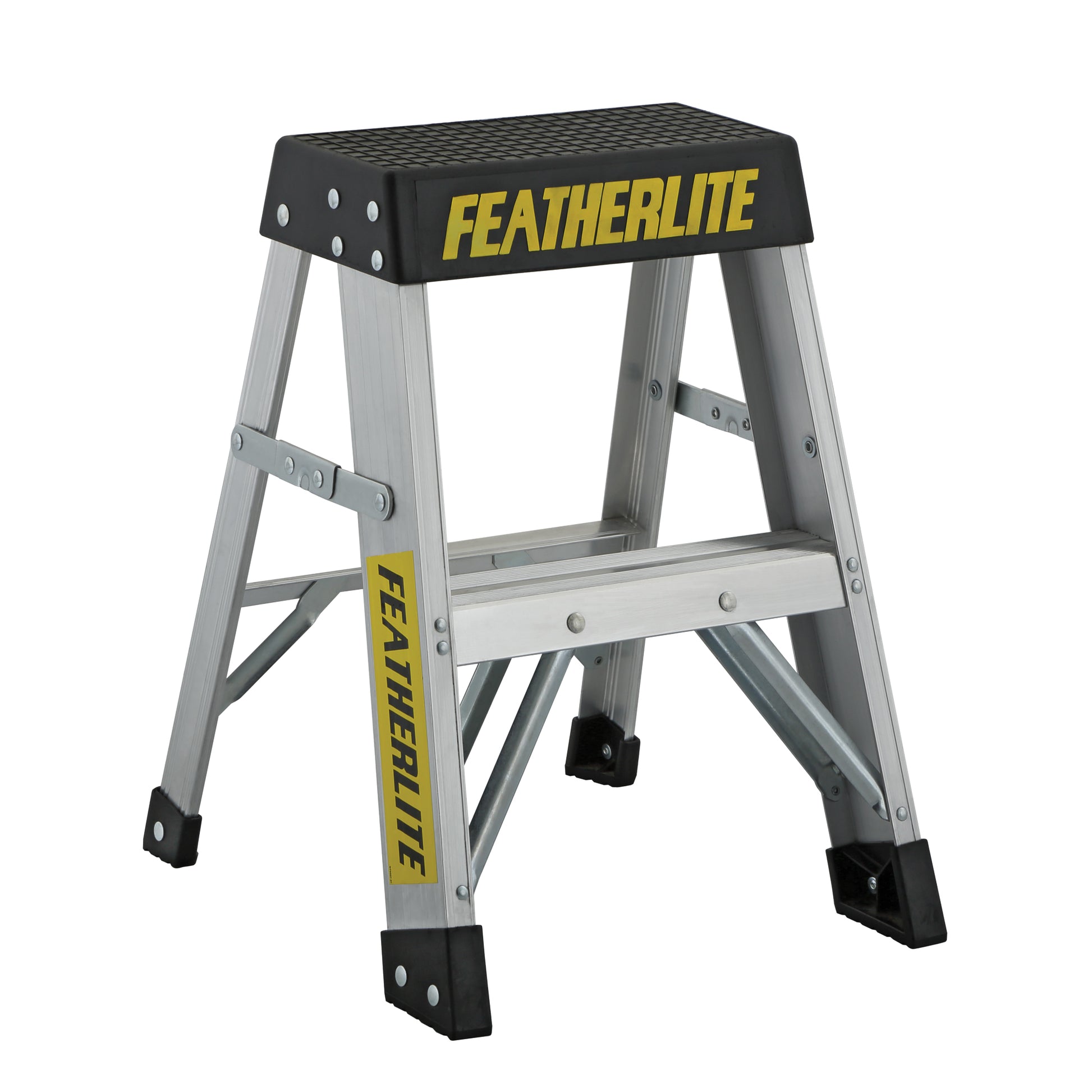 Industrial Extra Heavy-Duty Step Stool/Ladders, 2', Aluminum, 300 lbs. Capacity, Type 1A