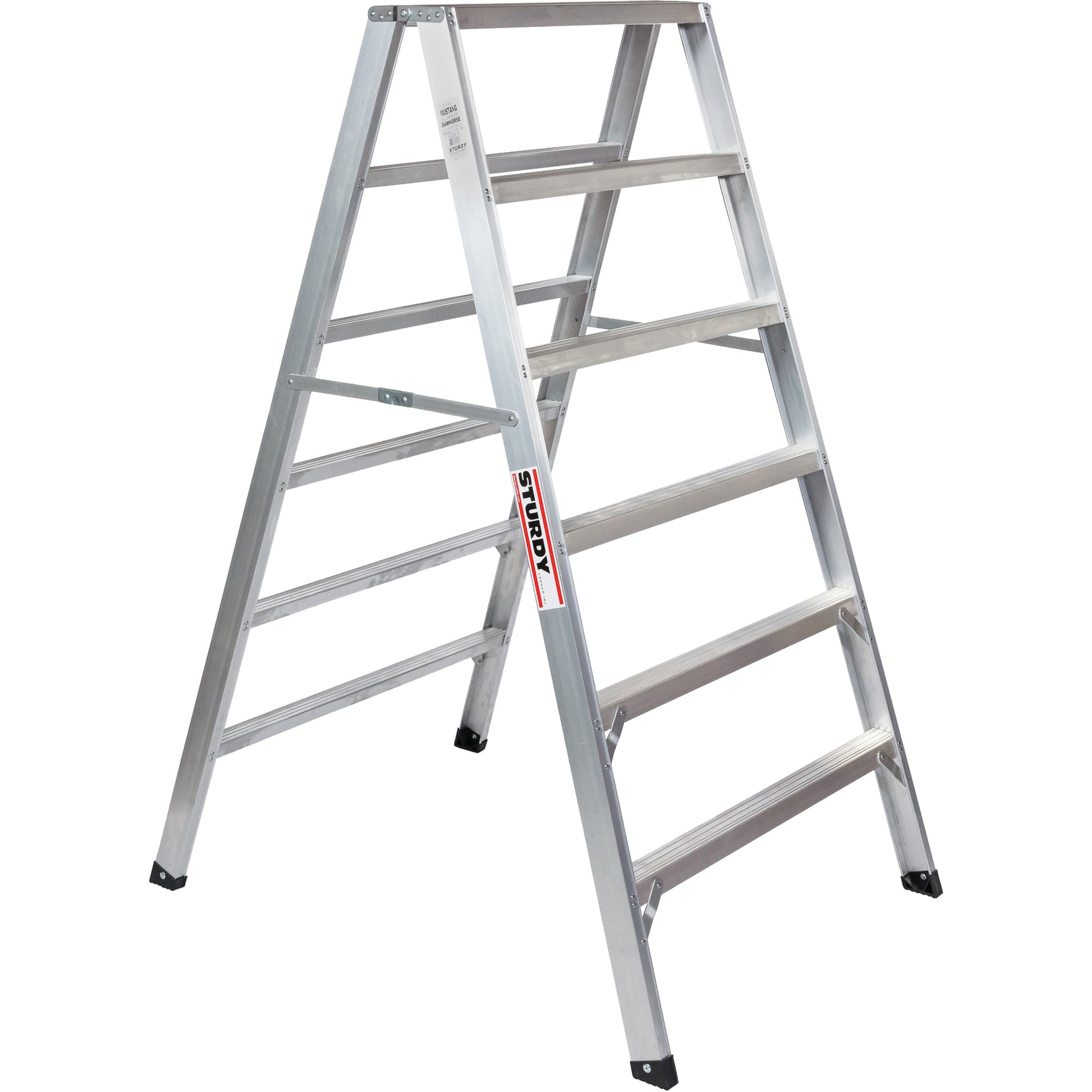 Saw Horse, 6' H x 30" W x 300 lbs. Capacity, Aluminum