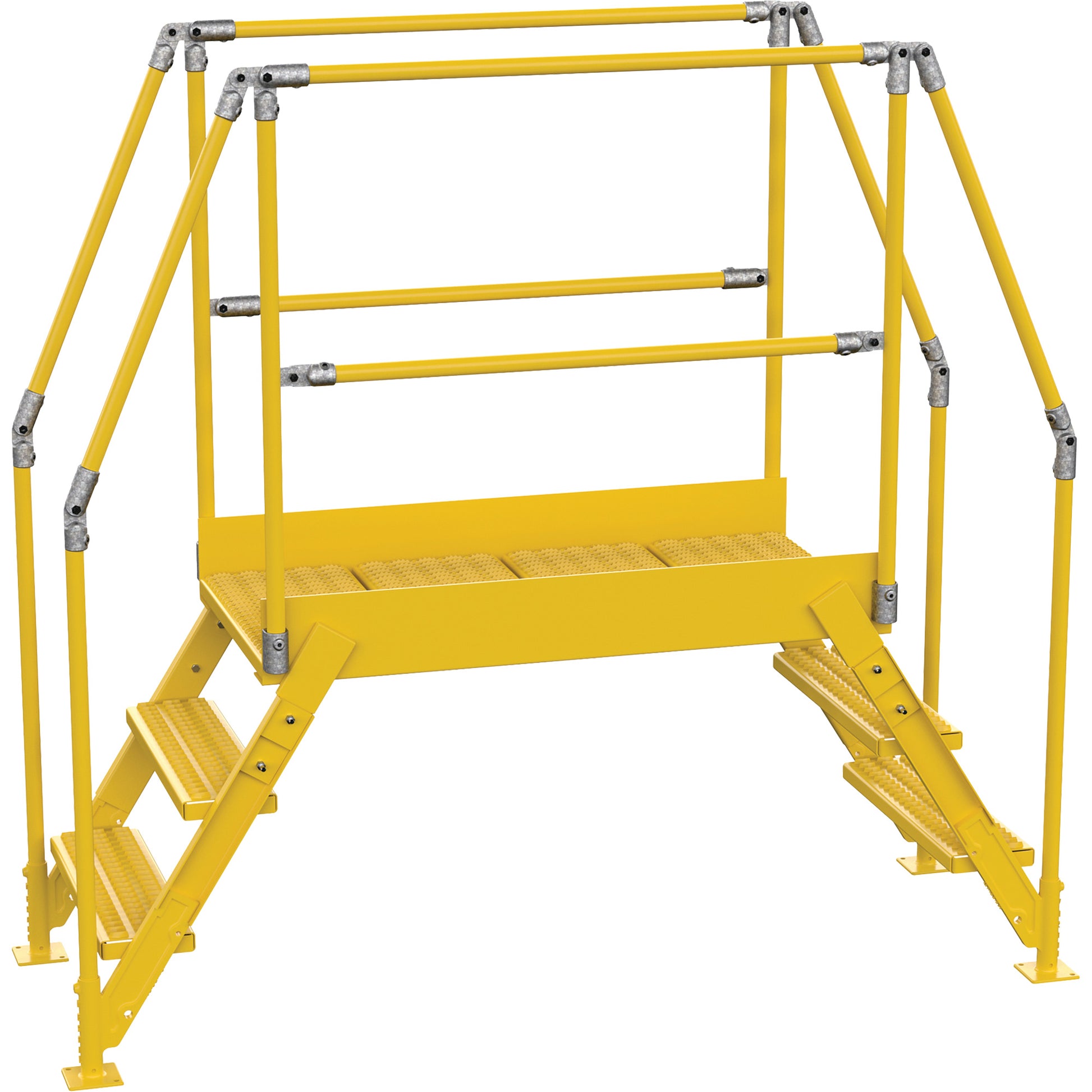 Crossover Ladder, 78-1/2" Overall Span, 30" H x 48" D, 24" Step Width