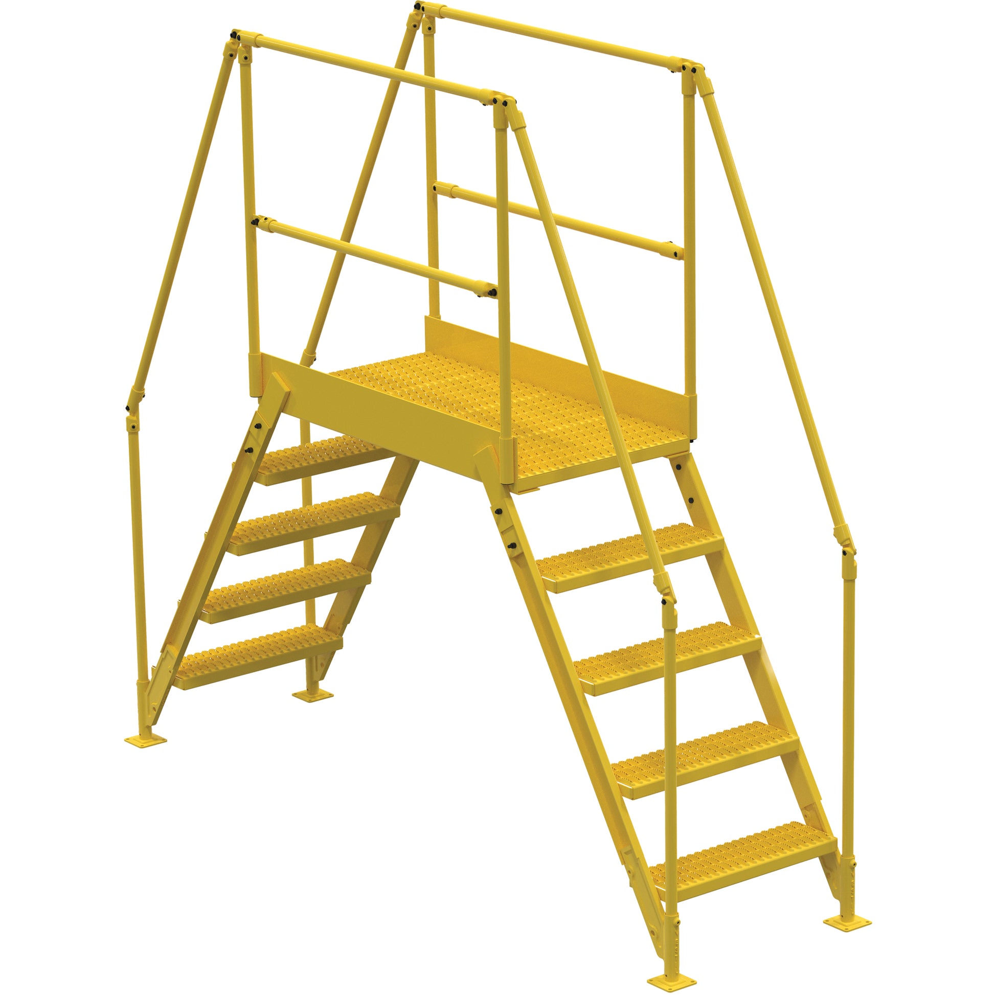 Crossover Ladder, 103-1/2" Overall Span, 50" H x 48" D, 24" Step Width