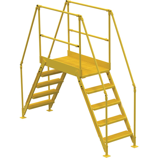 Crossover Ladder, 103-1/2" Overall Span, 50" H x 48" D, 24" Step Width