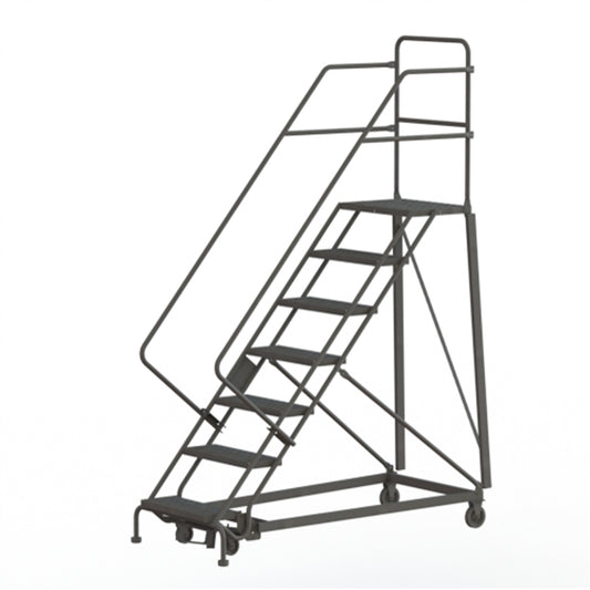 Heavy Duty Safety Slope Ladder, 7 Steps, Serrated, 50° Incline, 70" High