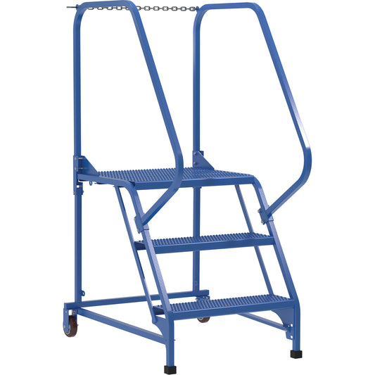 Maintenance Ladder, 3 Steps, 23-9/16" Step Width, 30" Platform Height, Steel