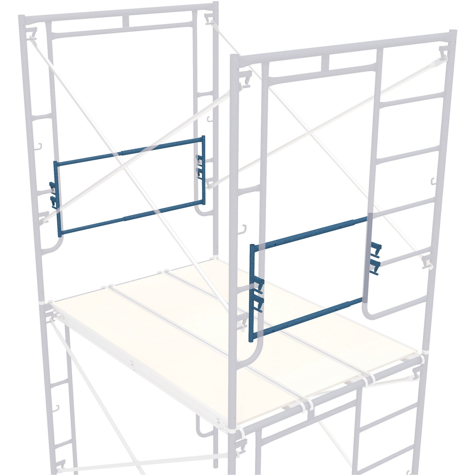 Adjustable End-Stop Scaffolding Guardrail, Guard Rail, 21" H