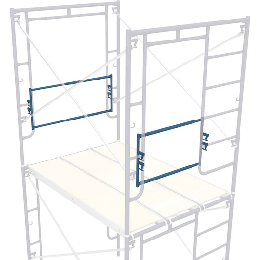 Adjustable End-Stop Scaffolding Guardrail, Guard Rail, 21" H