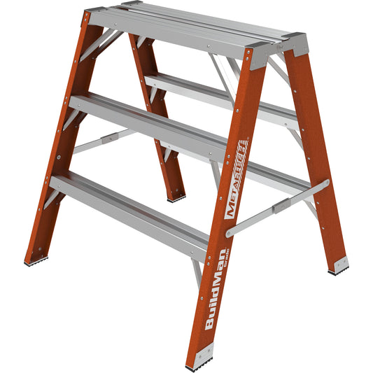 Buildman™ Step-up Workbench, 3' H x 34.75" W x 33.25" D, 300 lbs. Capacity, Fibreglass