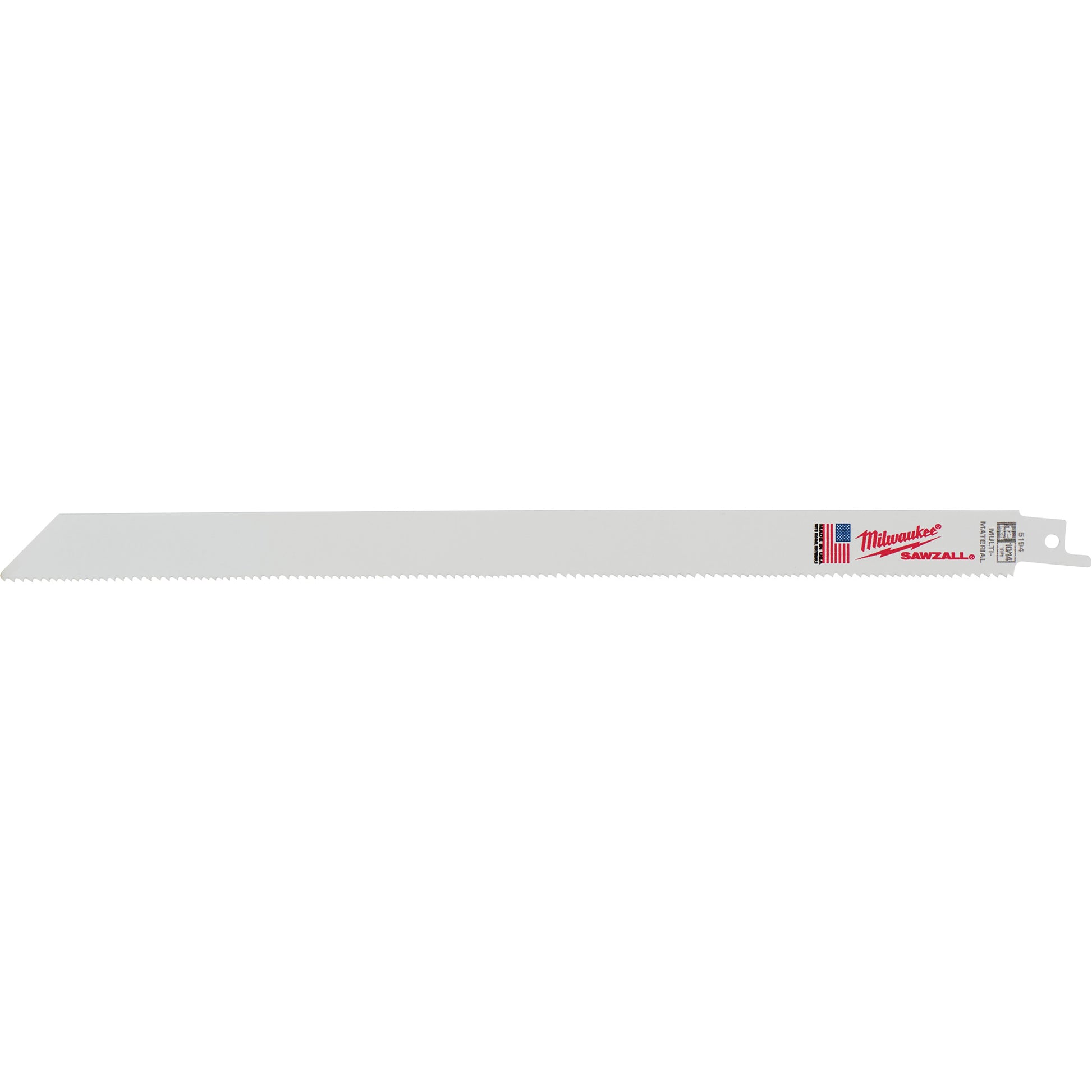 Sawzall® Reciprocating Saw Blade, Bi-Metal, 10/14 TPI, 12" L