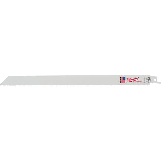 Sawzall® Reciprocating Saw Blade, Bi-Metal, 10/14 TPI, 12" L