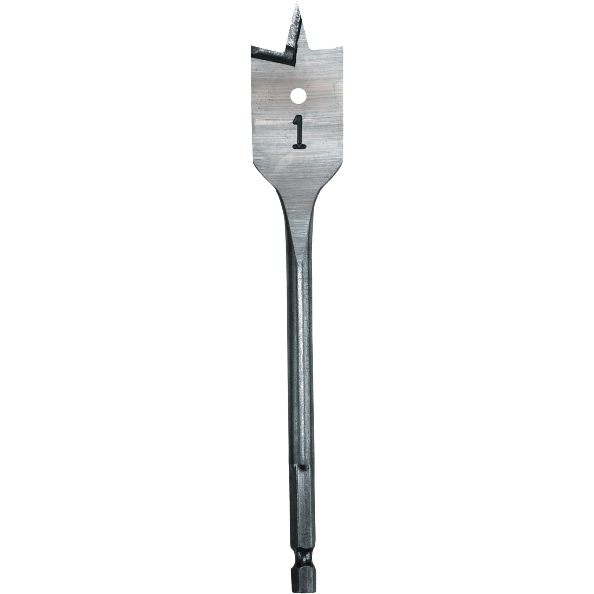 Flat Boring Bit, 1" Diameter, 1/4" Hex Shank, 6" Length