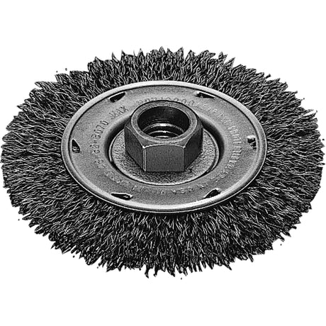 Twist Know Wire Wheel, 4" Dia., 0.02" Fill, 5/8"-11 Arbor, Stainless Steel