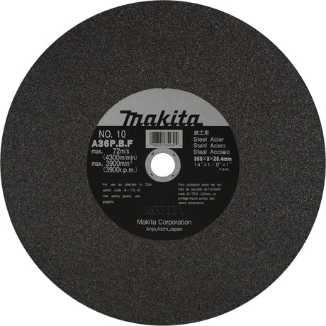 Metal Cutting Wheels, 14" x 1/8", 1" Arbor, Aluminum Oxide, 3900 RPM