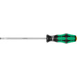 Slotted Screwdriver, 1/4" Tip, Round, 9-3/4" L, Plastic Handle