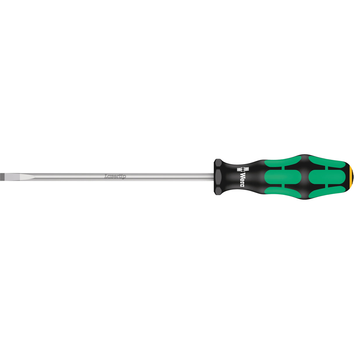 Slotted Screwdriver, 1/4" Tip, Round, 9-3/4" L, Plastic Handle