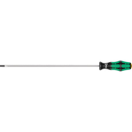 Slotted Screwdriver, 1/4" Tip, Round, 15-3/4" L, Plastic Handle