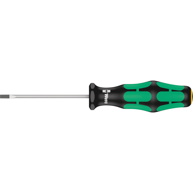 Slotted Screwdriver, 3/32" Tip, Round, 5-1/8" L, Plastic Handle