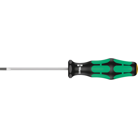 Slotted Screwdriver, 1/8" Tip, Round, 6-5/16" L, Plastic Handle