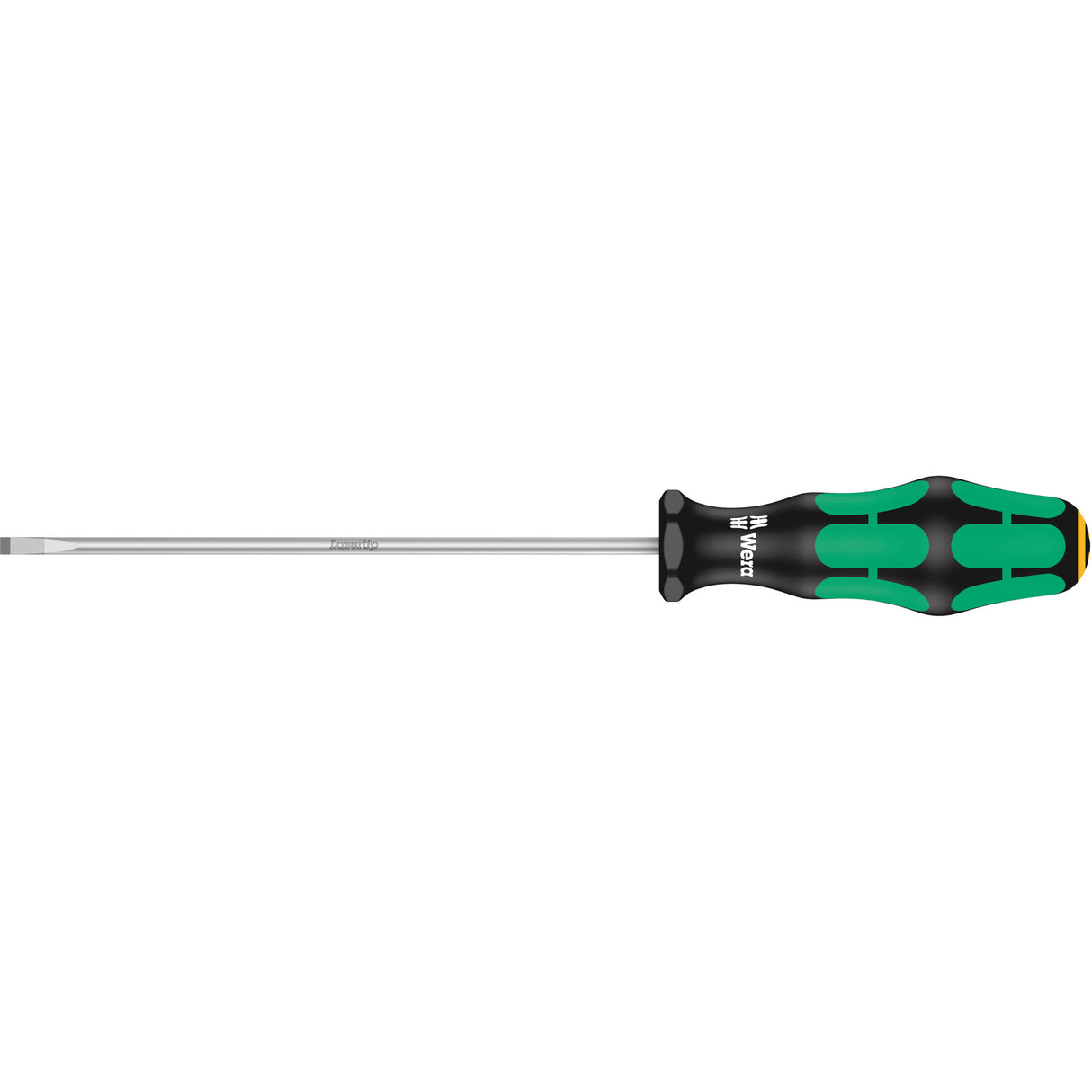Slotted Screwdriver, 4 mm Tip, Round, 9-3/4" L, Plastic Handle